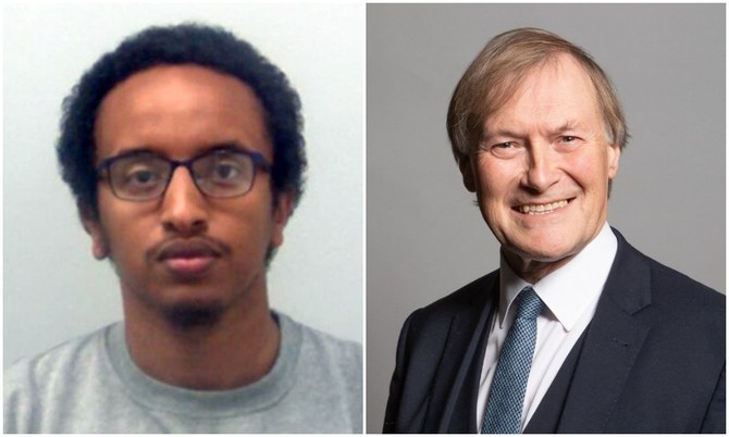 Ali Harbi Ali (L) was given a life sentence for the murder of Conservative politician Sir David Amess (R). (AFP)