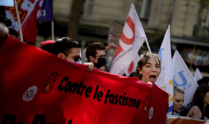 Opponents of French far-right protest as election campaign enters final week