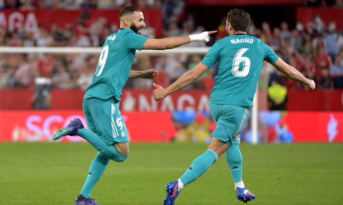 Benzema rallies Madrid past Sevilla, closer to league title