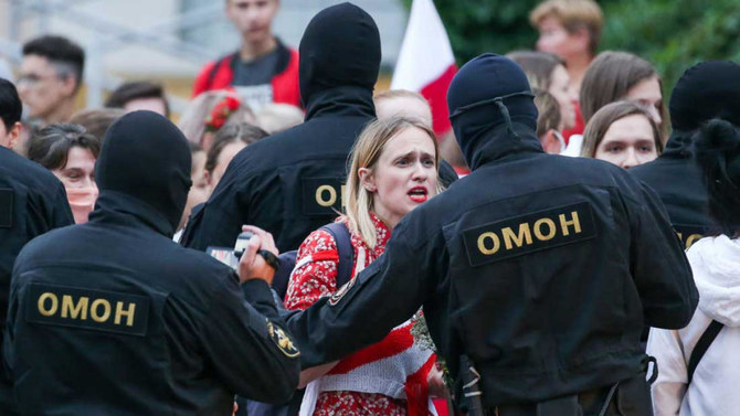 The Belarusian authorities have conducted a relentless, multi-pronged crackdown on dissent following the massive anti-government protests. (File/AFP)