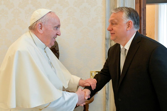 Pope thanks Orban for taking Ukrainians, Orban invites pope to Hungary