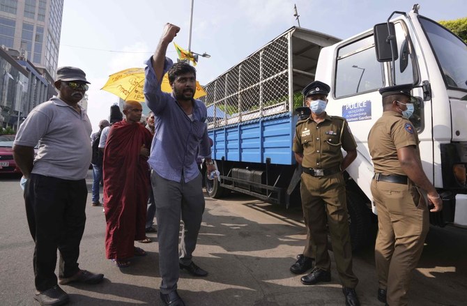 Sri Lankan police use tear gas on protesters near Parliament