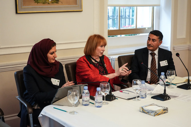 A Saudi Shoura Council delegation participated in an event hosted by the Arab British Chamber of Commerce in London. (AN Photo/H