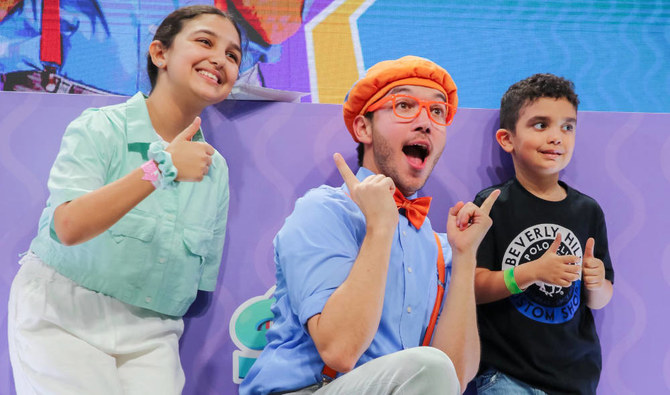 The Blippi- branded activity corner allows kids to learn and explore new concepts followed by a photo session. (Supplied)