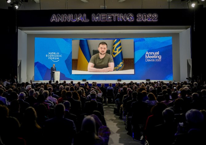 Ukraine’s President Volodymyr Zelenskyy gives special address at WEF 2022