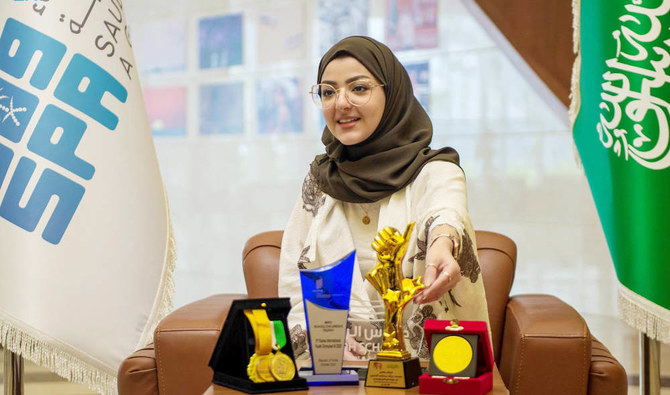Renad Al-Hussein said that her invention will improve road safety by protecting the lives of deaf drivers. (SPA)