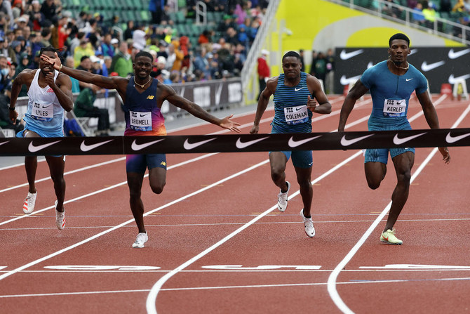 Bromell, Thompson-Herah bag 100-meter wins at Prefontaine Classic