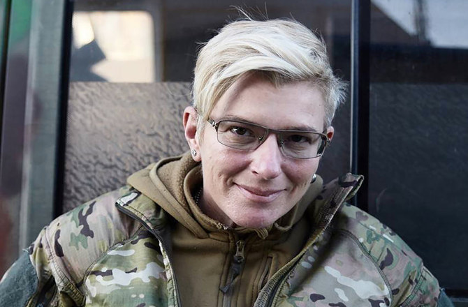 Yuliia Paievska who used a body camera to record her work in Mariupol while the port city was under Russian siege. (AP)