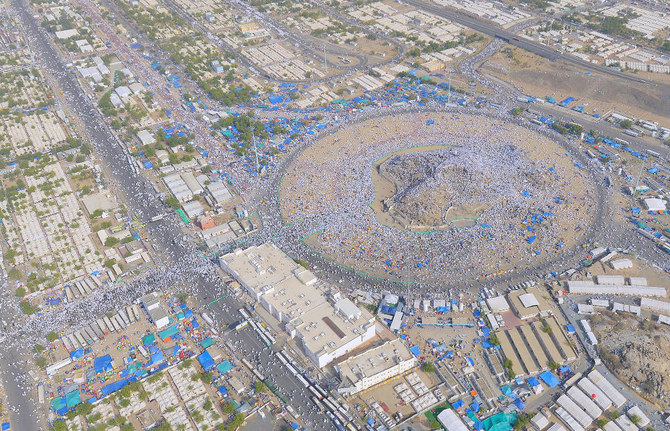 Al-Mashair covers 119 square kilometers and encompasses the key Hajj sites of Arafat, Muzdalifah, and Mina. (SPA)