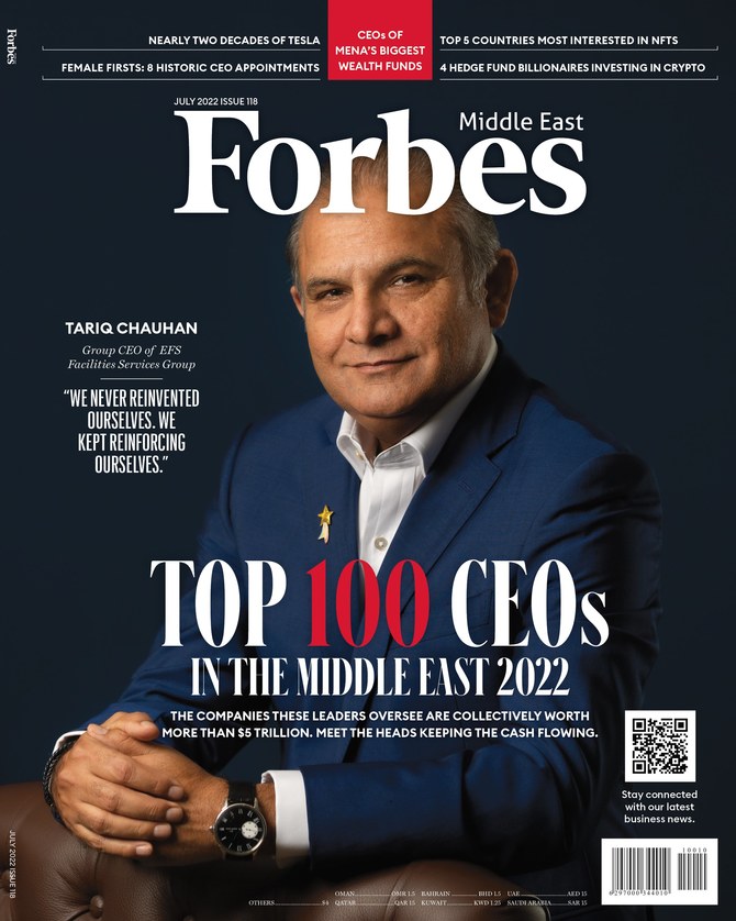 15 Saudi CEOs featured in Forbes’ “Top 100 CEOs in the Middle East in 2022”
