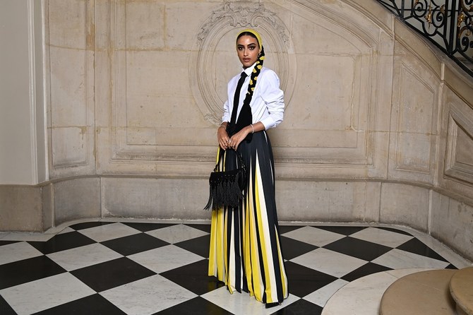 From Fendi to Dior and Elie Saab to Ashi Studio, the Saudi multihyphenate was spotted at various shows. (Getty Images) 