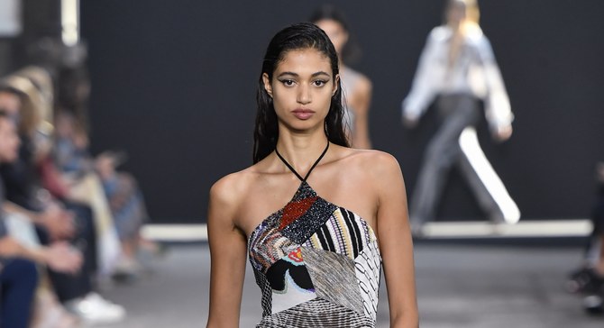 Italian Moroccan model Malika El-Maslouhi has starred in a number of campaigns for international labels. (File/ Getty Images) 
