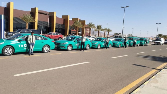 The decision, announced in May, applies to male and female drivers of all types of taxis and ride-hailing services. (File/SPA)
