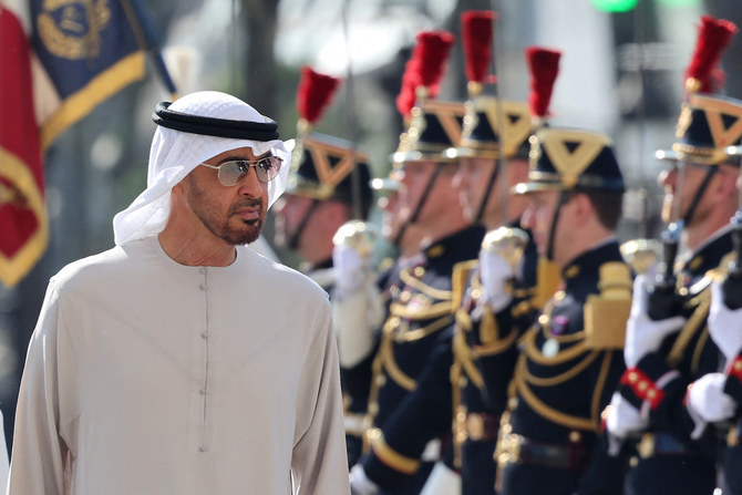 UAE’s Sheikh Mohamed tours Paris landmarks as ambassador shows off look by Emirati designer