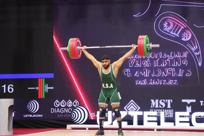 Saudi’s Ali Al-Othman powers to three medals at Asian Youth Weightlifting Championships