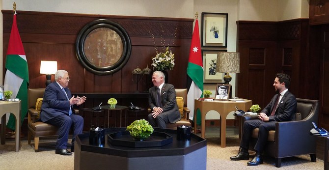 King Abdullah stresses need for joint action during meeting with Palestinian president