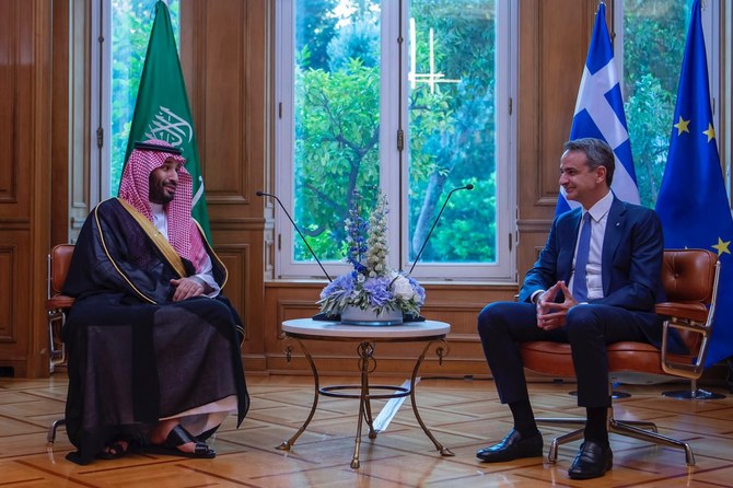 Saudi crown prince holds talks with Greek PM on official visit