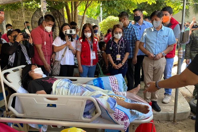 Philippine president Marcos Jr. visits quake-hit area as residents shelter outside