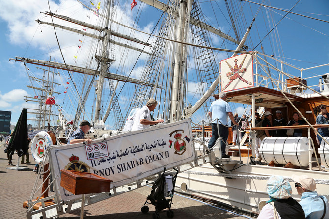 Sailing ship Shabab Oman II departs Denmark after participating in racing competition