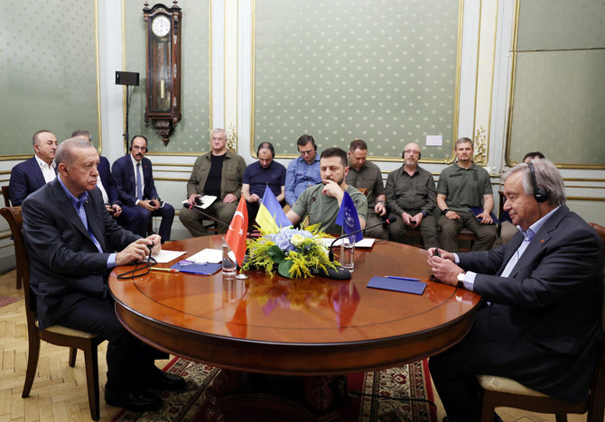 Ukraine’s Zelensky hosts talks with UN chief, Turkey leader