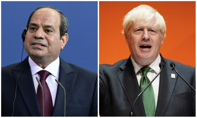 Egyptian president receives phone call from outgoing British PM