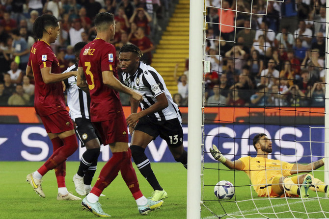 Roma fall to surprise first defeat in 4-0 rout at Udinese