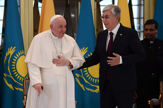 Pope arrives in Kazakhstan to promote ‘dialogue’