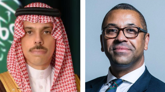 Saudi FM receives phone call from UK counterpart. (Twitter @KSAmofaEN)