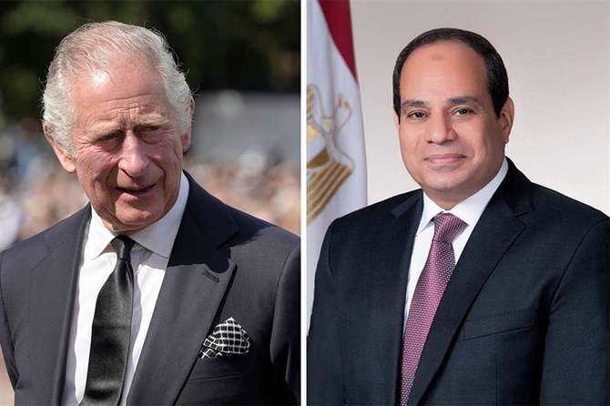 Egypt’s president calls UK’s King Charles III