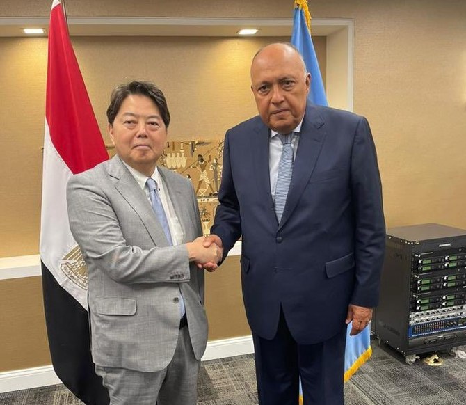 Japan’s foreign minister Hayashi meets Egyptian foreign affairs minister