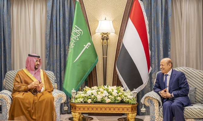 Saudi defense minister meets with head of Yemeni presidential leadership council