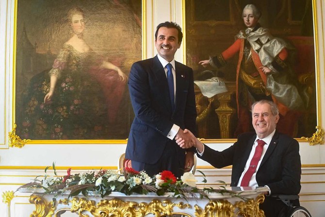 Qatar emir in Prague for state visit