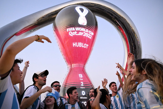 Argentina fans in Qatar give Messi noisy backing