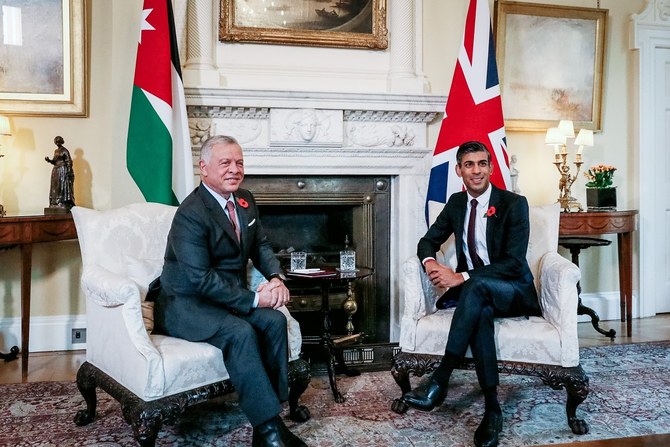 Jordan’s King Abdullah, UK PM Rishi Sunak discuss strategic relations