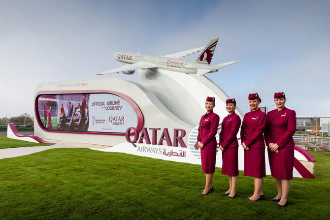 Qatar Airways unveils new branding at Heathrow Airport