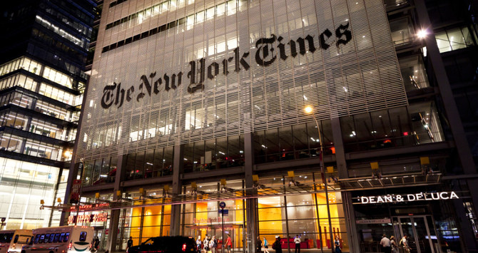 Police: Man with ax, sword asked to enter NY Times newsroom