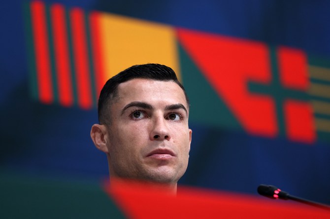 Portugal's Cristiano Ronaldo during the press conference on Monday November 21, 2022 in Qatar. Reuters