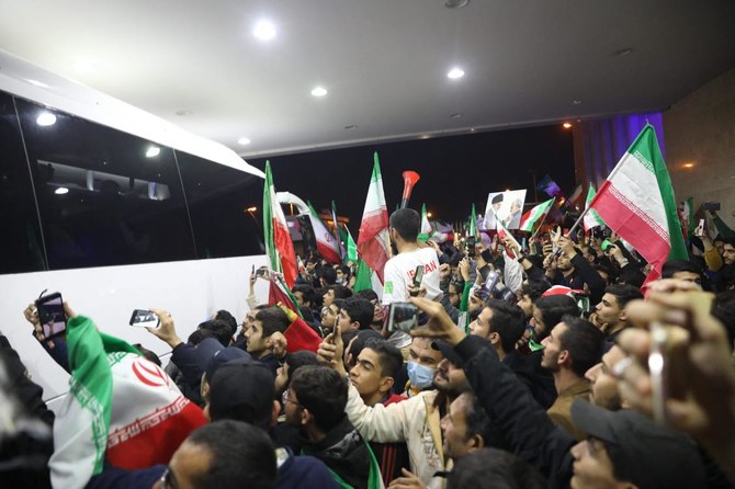 Iran’s World Cup team gets tepid welcome home, amid protests