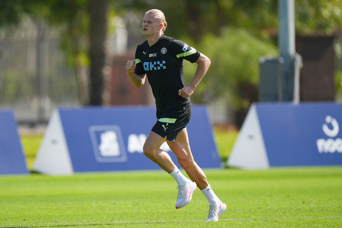 Erling Haaland reflects on season so far as Manchester City train in Abu Dhabi