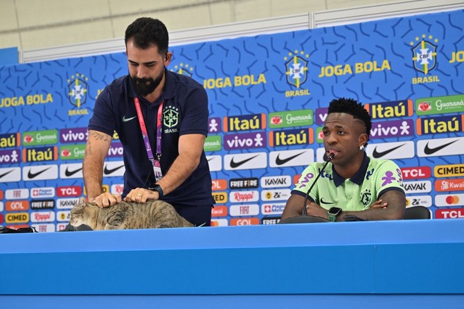 Brazil’s press officer shocks World Cup reporters by throwing cat to the floor in media conference