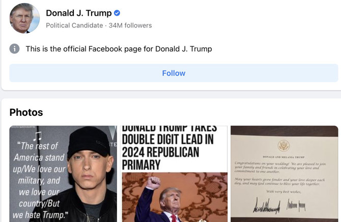 Trump presses Facebook to restore his account