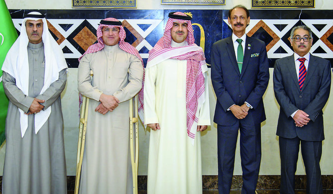 Hussam Al-Anqari receives Mohammed Ajmal Gondal and delegation in Riyadh. (Supplied)