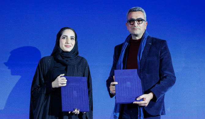Saudi Design Festival’s CEO Basma Bouzo with Special envoy to the MENA of World Design Organization Hicham Lahlou. (Supplied)