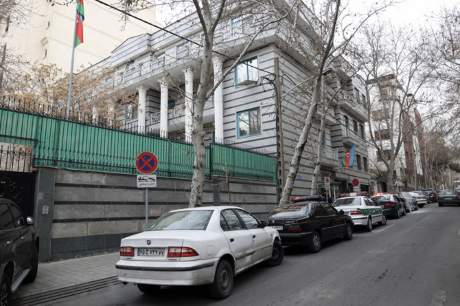 A view of the embassy of Azerbaijan after an attack on it, in Tehran, Iran, on January 27, 2023. (Reuters)