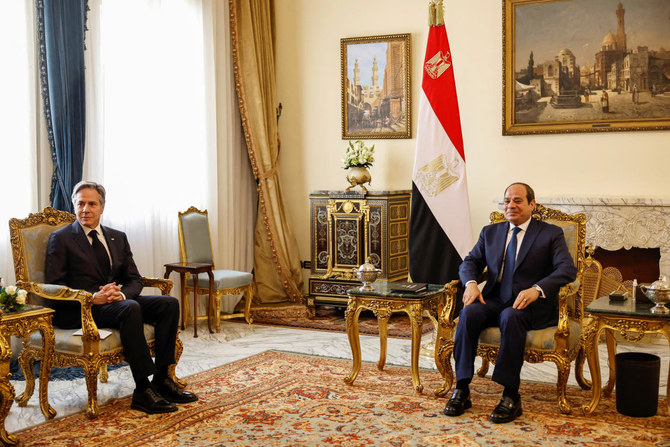 Blinken discusses tensions between Israelis and Palestinians with Egypt's Sisi during Mideast tour