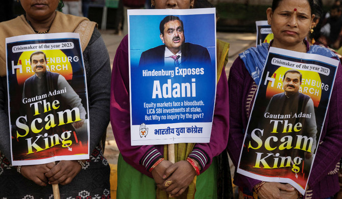 India’s Adani crisis spills over into street protests as losses top $110bn
