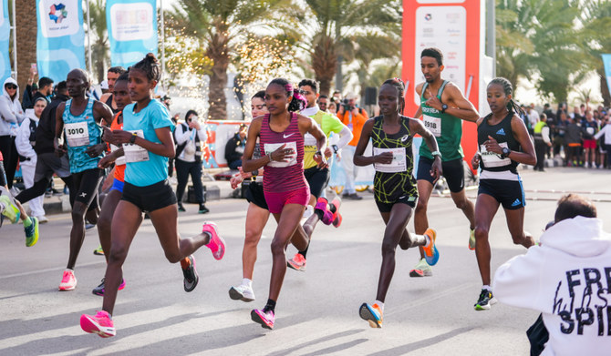 Runners from all walks of life lined up for 2023 Riyadh Marathon on Friday. (AN photos by Huda Bashatah)