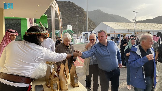 A German delegation visits the 10th Coffee Beans Festival in the Jazan region. (SPA)