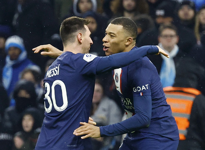 Mbappé and Messi combine as leader PSG wins 3-0 at Marseille