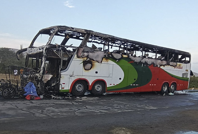 Bus-motorcycle taxi collision in Peru leaves at least 13 dead